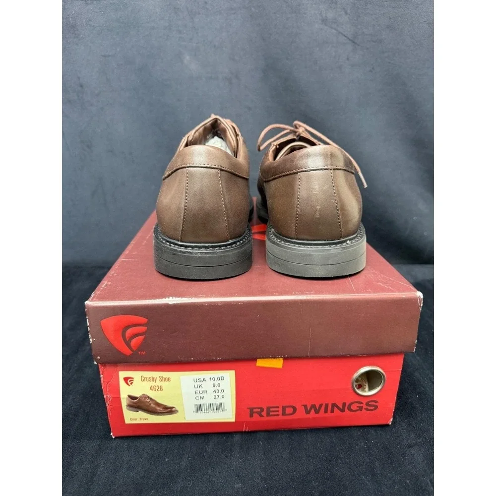 Red Wing Brown Leather Crosby Shoe 4628 Size 10D NOS Never Worn Oxford Lace Up